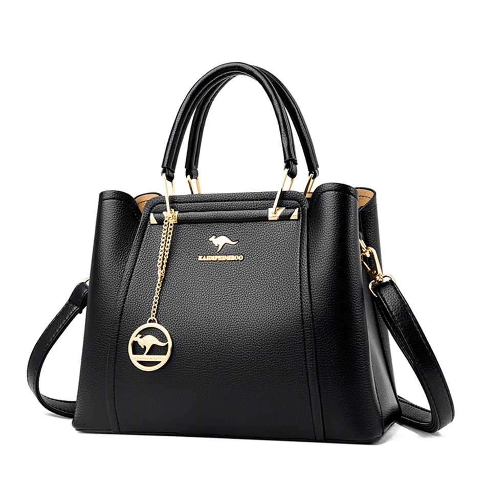 Soft Leather Luxury Handbags Women Bags Designer 3 Layers Shoulder Crossbody Sac Ladies Large Capacity Shopping Messenger Tote