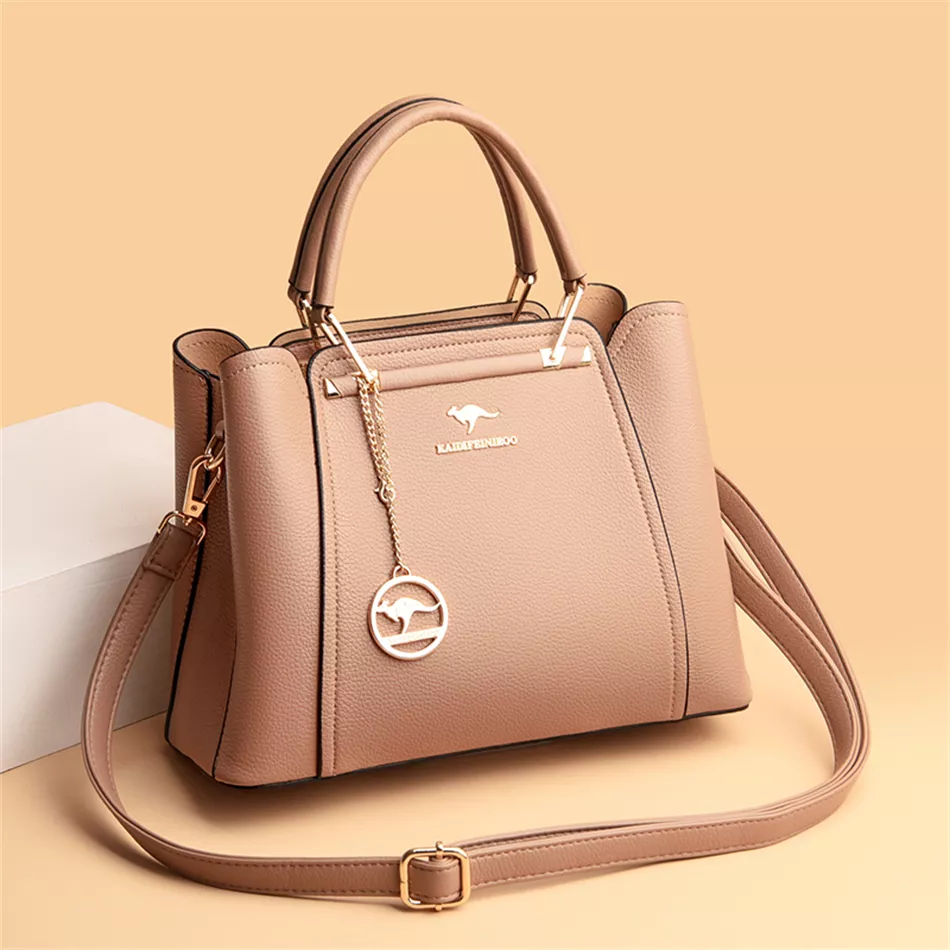 Soft Leather Luxury Handbags Women Bags Designer 3 Layers Shoulder Crossbody Sac Ladies Large Capacity Shopping Messenger Tote