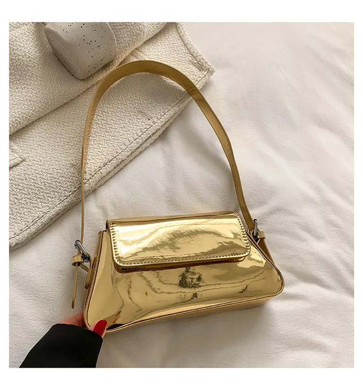 2023 Brand Luxury Designer Laser Women Armpit Bag Silver Chic Female Shoulder Bags Party Clutches Trend Lady Purses And Handbags