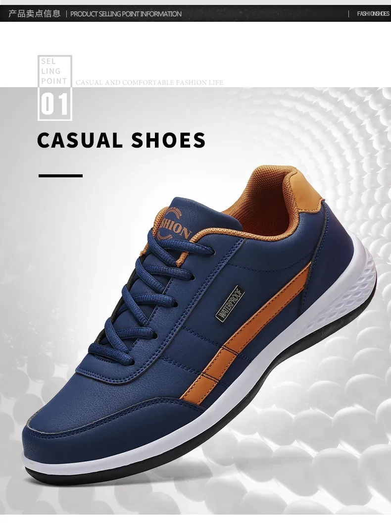 Leather Men Shoes Sneakers Trend Casual Shoe Italian Breathable Leisure Male Sneakers Non-slip Footwear Men Vulcanized Shoes