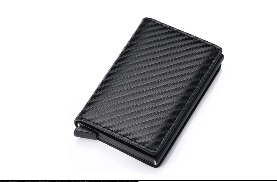 Credit Card Holder Men Wallet RFID Blocking Protected Aluminium Box PU leather Wallets with Money Clip Designer pasjeshouder