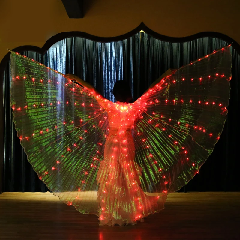 Belly Dance Isis Wings Led Isis Wings Belly Dance Accessory Wings Costume Butterfly Wings Adult With Sticks Bag For Adult