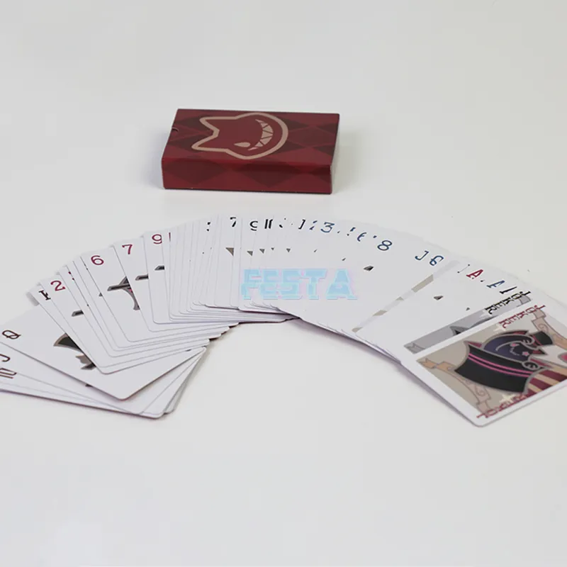 54 Sheets Lyney Lynette Poker Cards Game Genshin Impact Fontaine Lyney Lynette Poker Cards Cute Props Magician Lyney Accessories