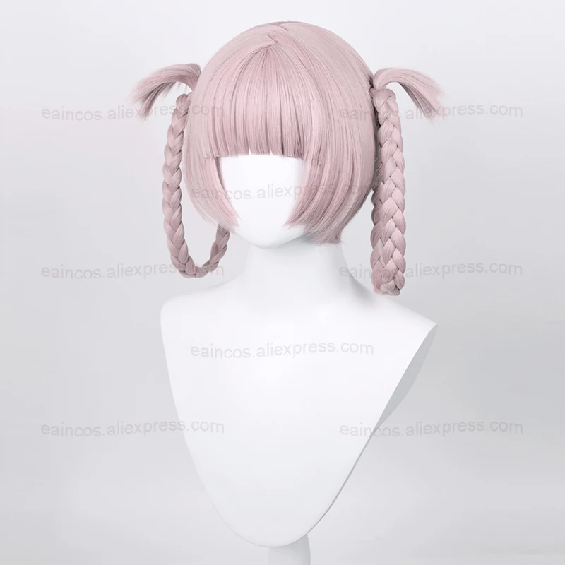 Anime Call of the Night Nanakusa Nazuna Cosplay Wig Yofukashi No Uta 37cm Pink Grey Wigs Heat Resistant Synthetic Hair