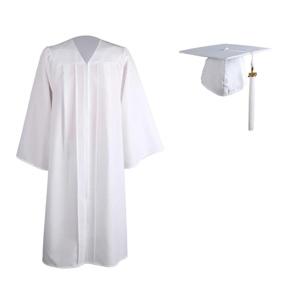 2023 Adult  Graduation Gown Long Sleeve University Academic DresS Zip Closure Oversize Graduation Gown Robe Mortarboard Cap