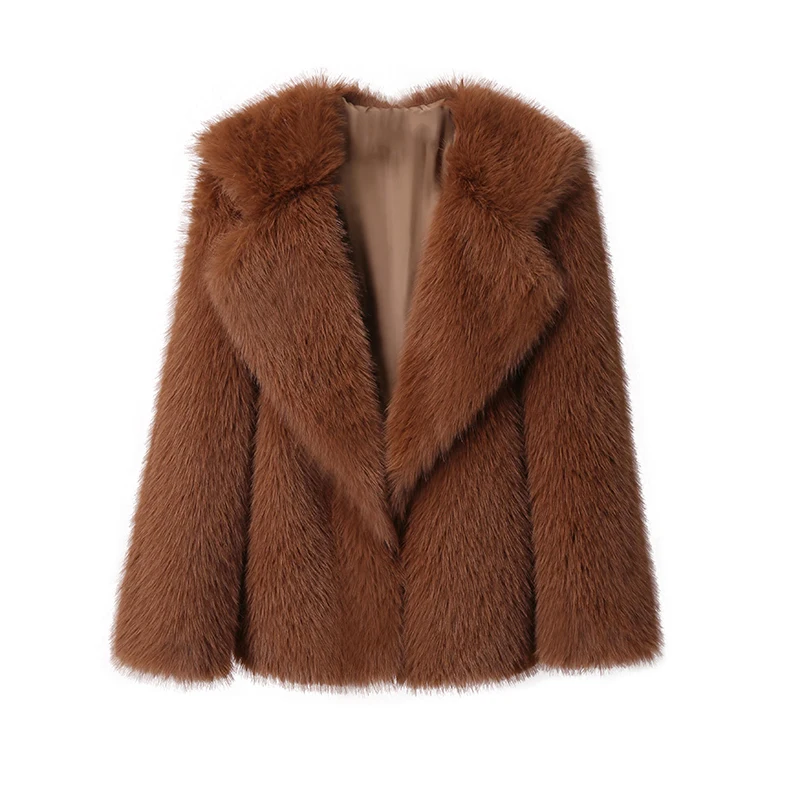 brown fur coat
