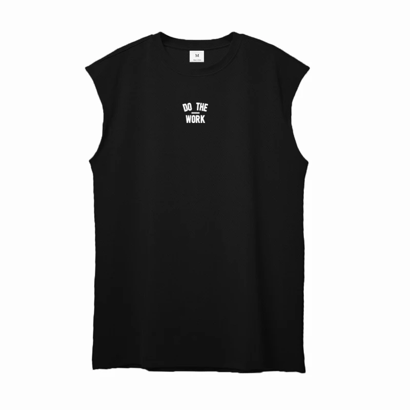 Men's Summer Quickly-dry Tank Top Breathable Casual  Loose Fitness Sports Sleeveless Shirt Bodybuilding Printed Undershirt